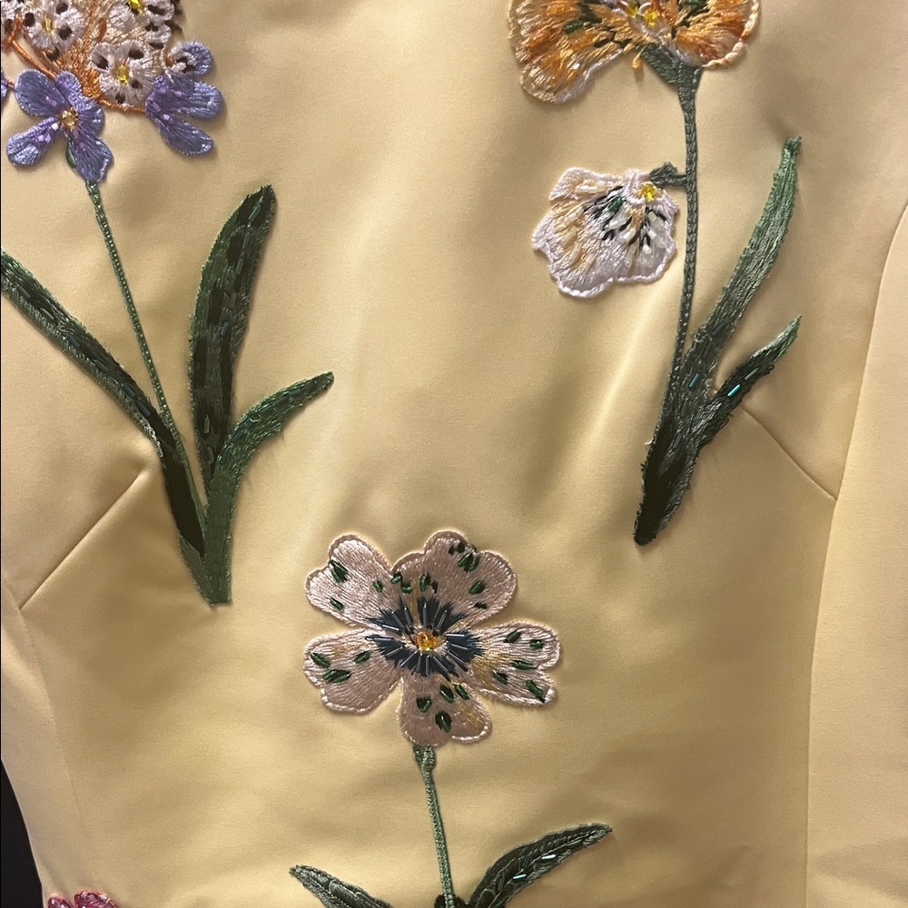 Leo Lin Cleo yellow embroidered dress - Picture 2 of 6